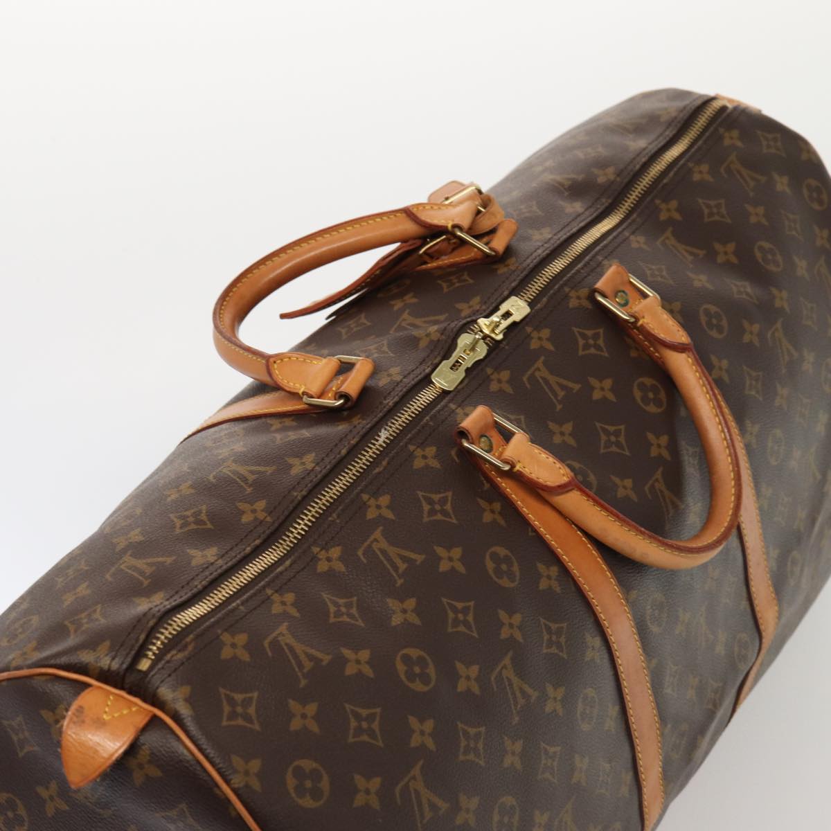 Louis Vuitton Keepall 60 Brown Canvas Travel Bag