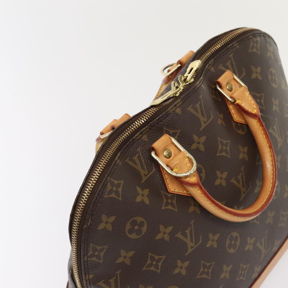 Louis Vuitton Alma Brown Canvas Hand Bag