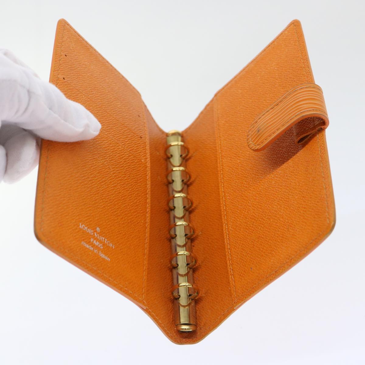 Louis Vuitton Agenda PM Orange Leather Wallet Accessories