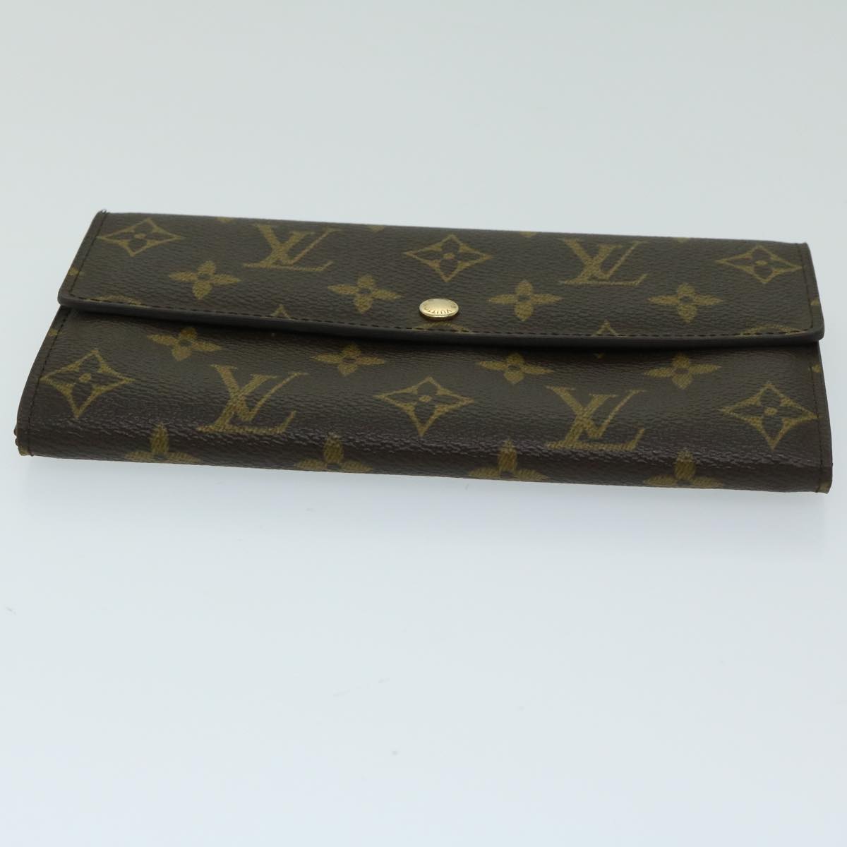 Louis Vuitton Portefeuille Sarah Brown Canvas Wallet Accessories