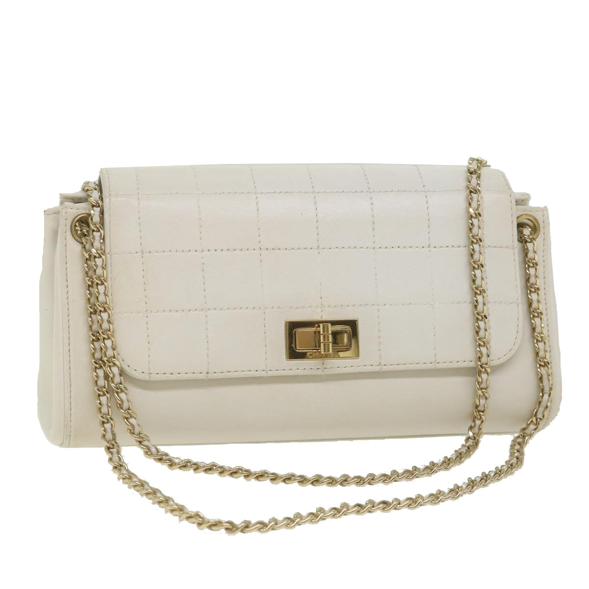 Chanel Flap bag White Leather Shoulder Bag