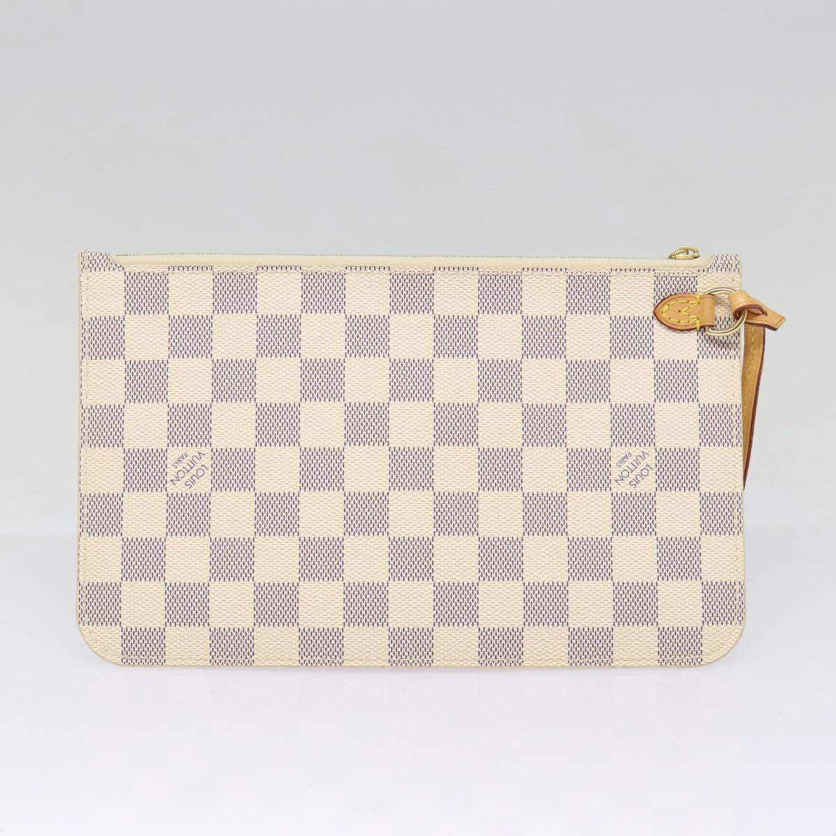 Louis Vuitton Neverfull MM White Canvas Tote Bag