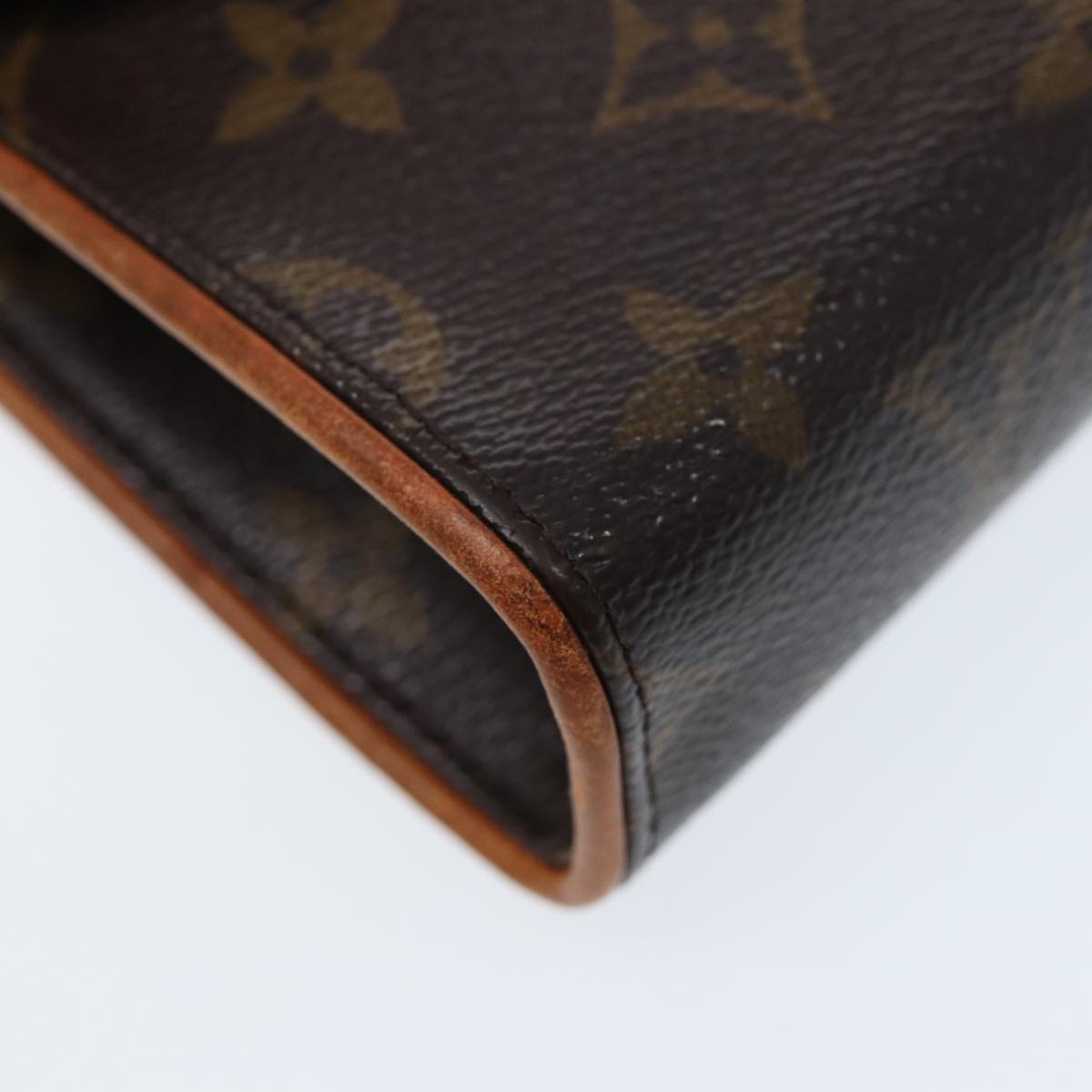 Louis Vuitton Florentine Brown Canvas Clutch Bag