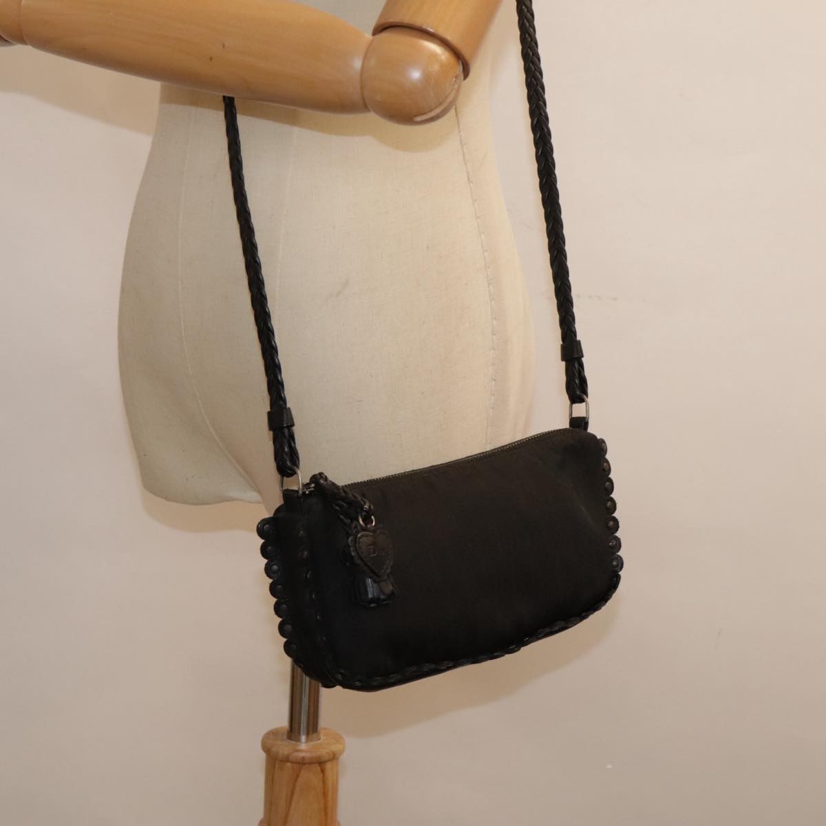 Dior Trotter Black Canvas Shoulder Bag