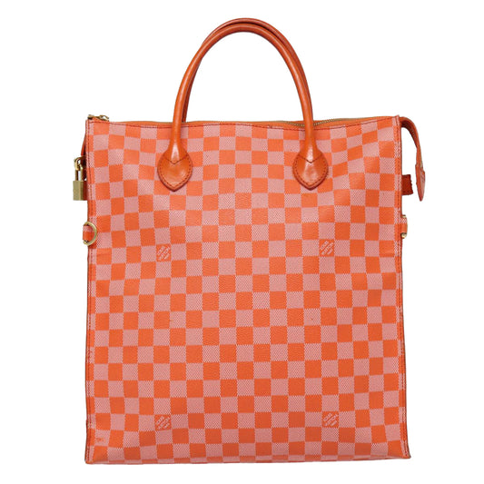 Louis Vuitton Pimont Mobile Orange Canvas Hand Bag