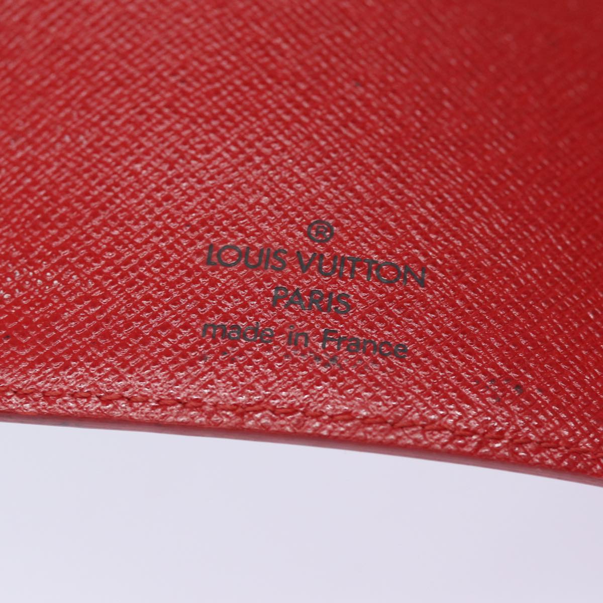 Louis Vuitton Agenda MM Red Leather Wallet Accessories