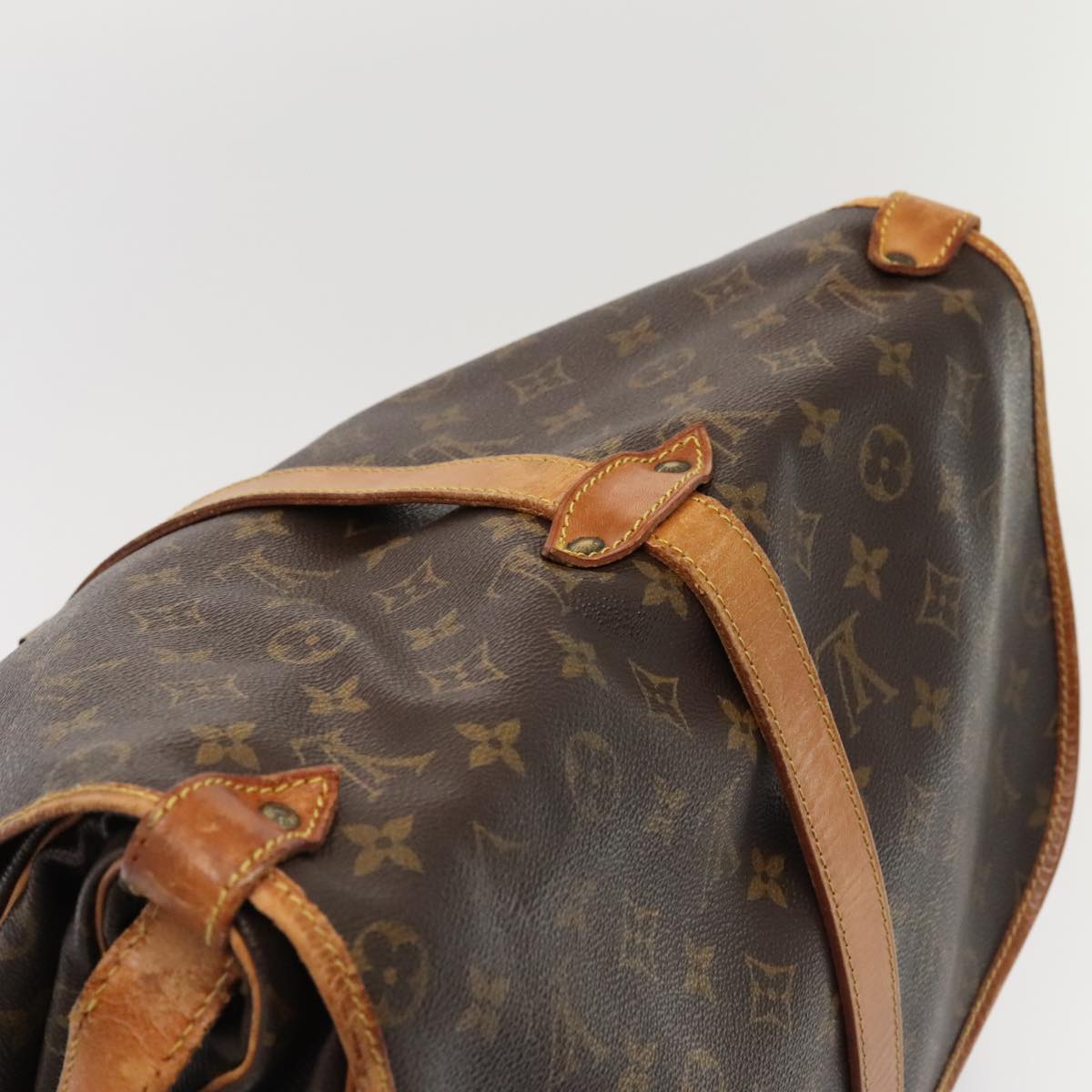 Louis Vuitton Saumur 35 Brown Canvas Shoulder Bag