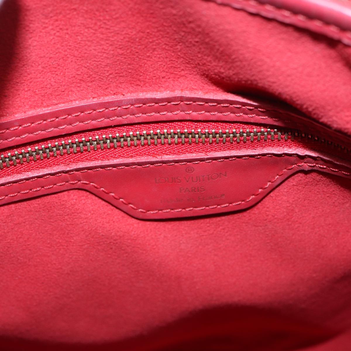 Louis Vuitton Bucket PM Red Leather Shoulder Bag