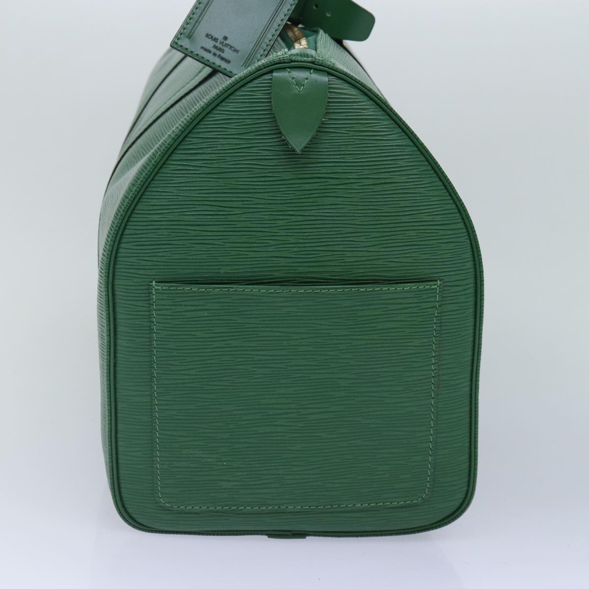 Louis Vuitton Keepall 45 Green Leather Travel Bag