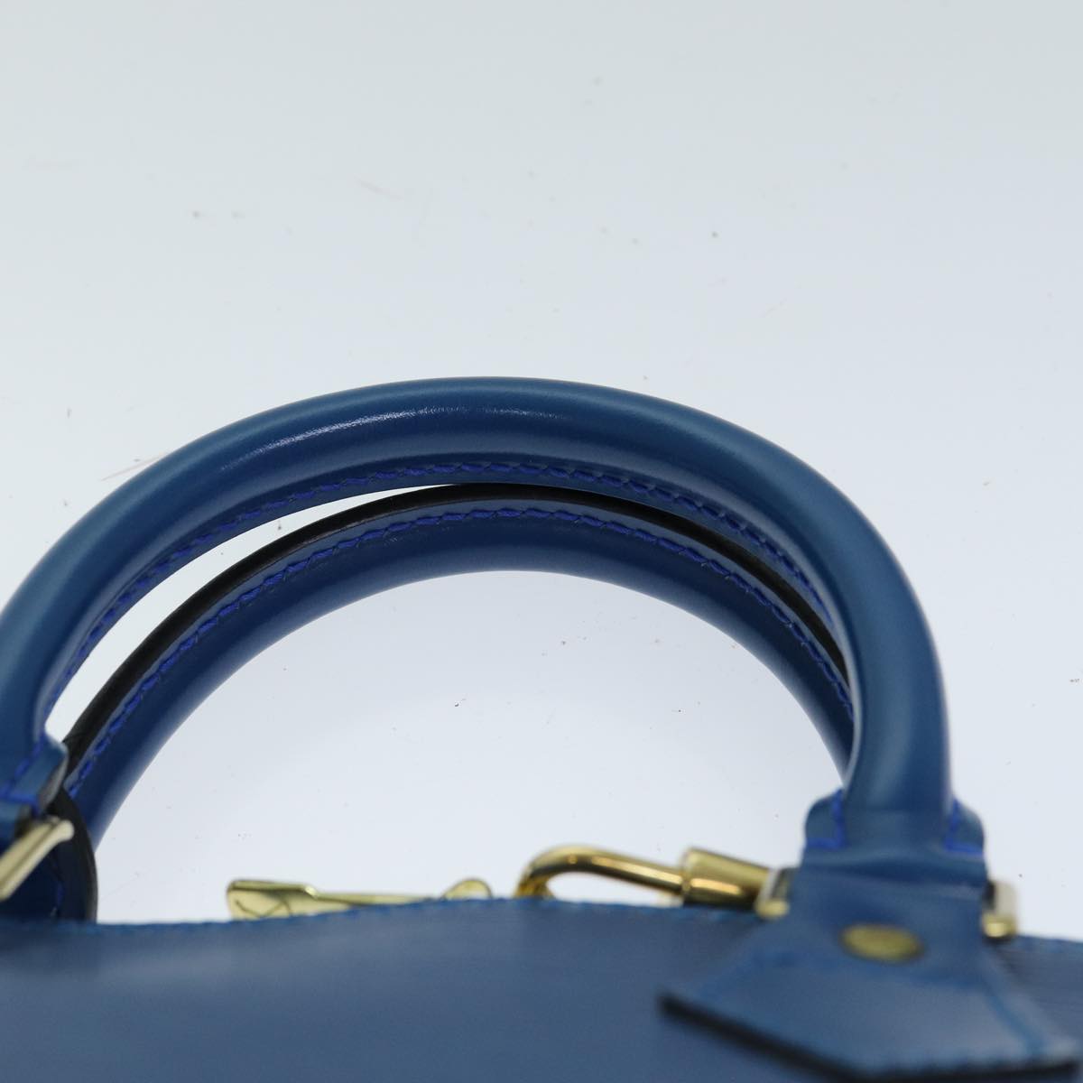 Louis Vuitton Alma Blue Leather Hand Bag