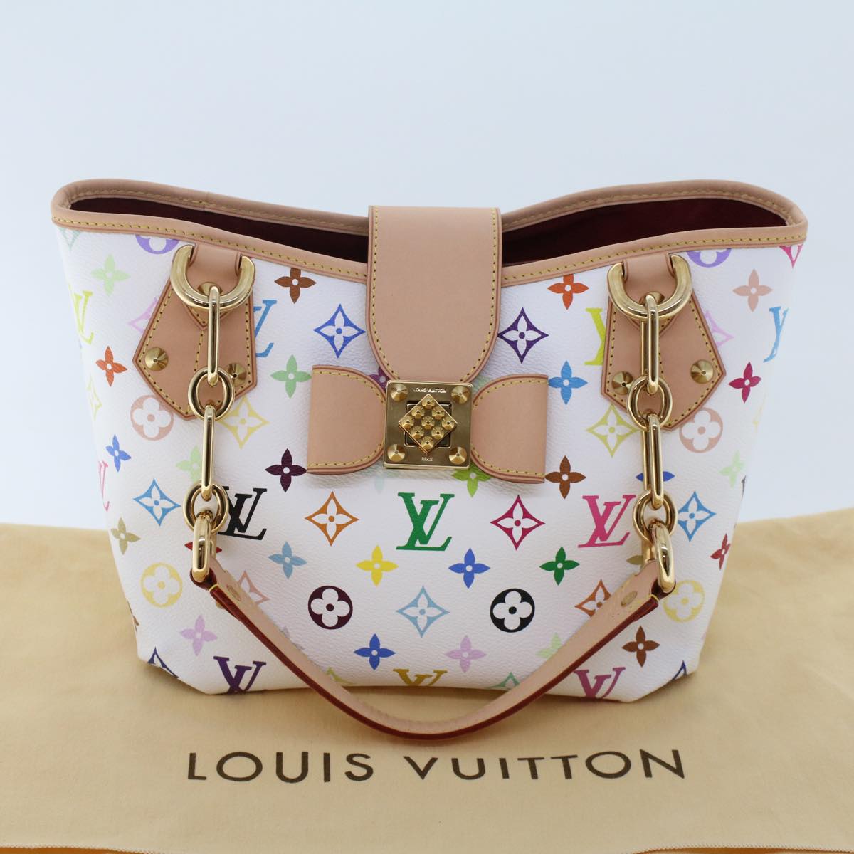 Louis Vuitton Annie White Canvas Tote Bag