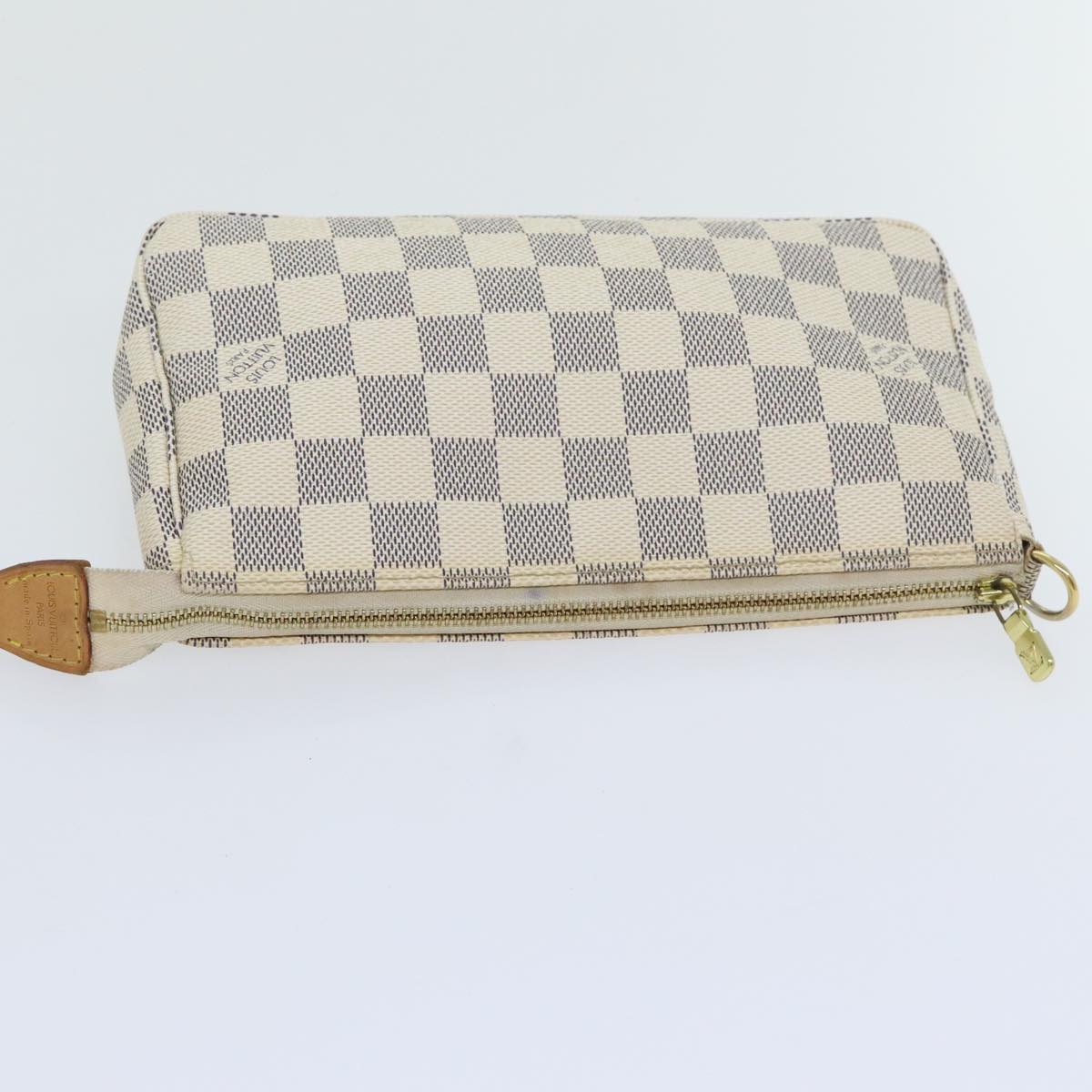 Louis Vuitton Pochette Accessoire Beige Canvas Clutch Bag