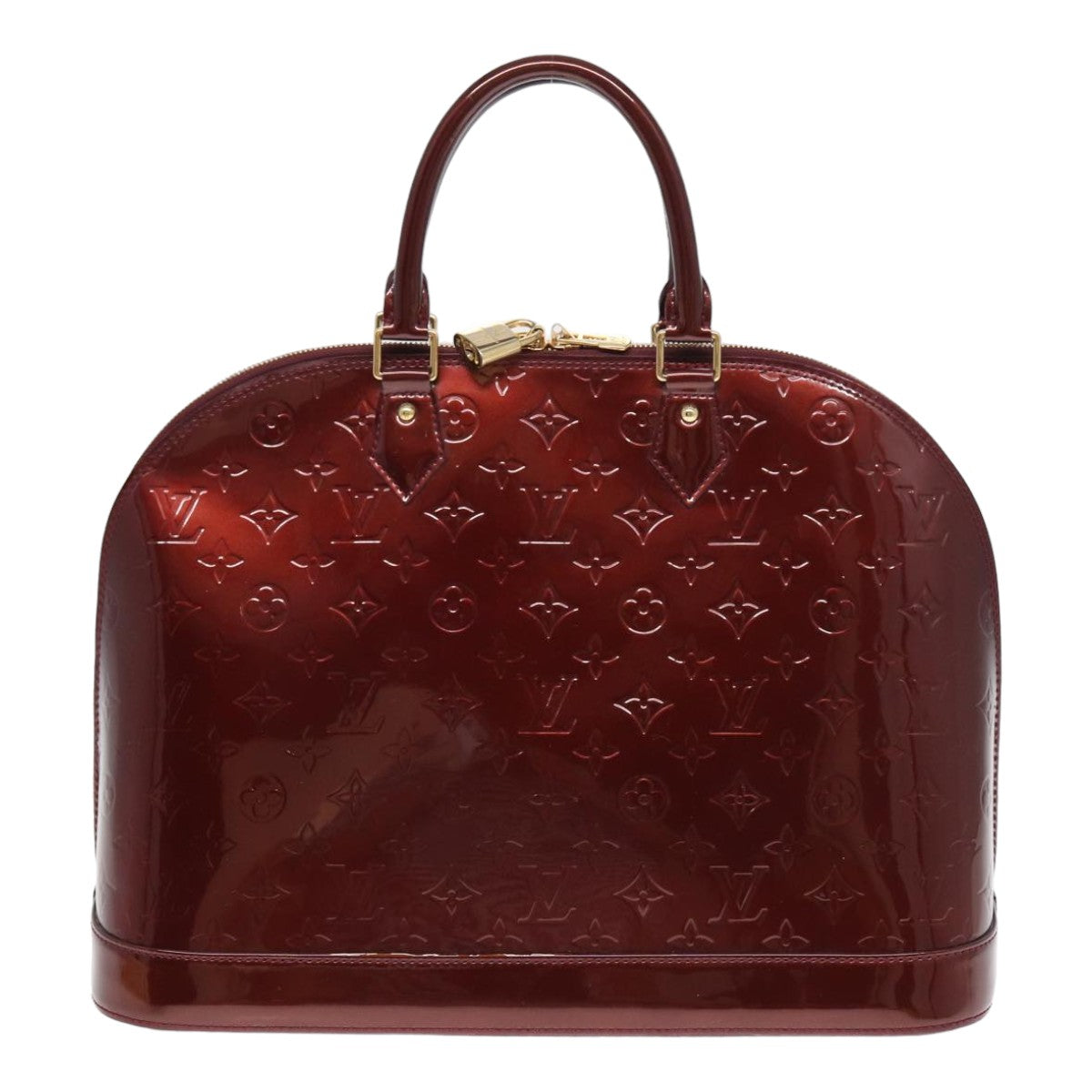 Louis Vuitton Alma Burgundy Patent Leather Hand Bag