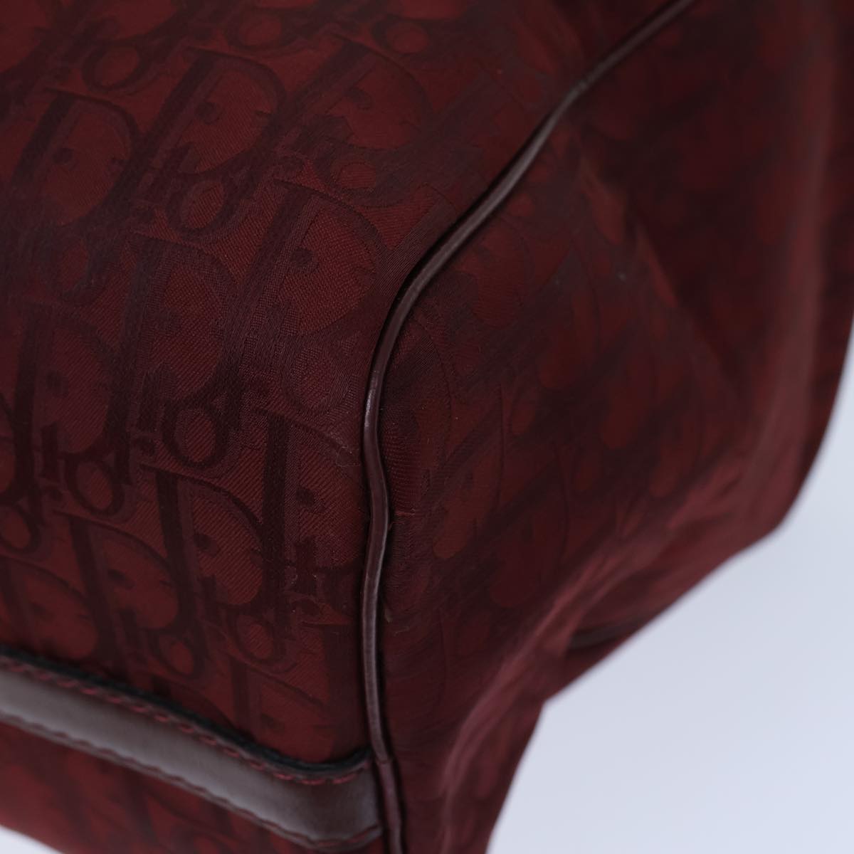 Dior Trotter Burgundy Canvas Travel Bag