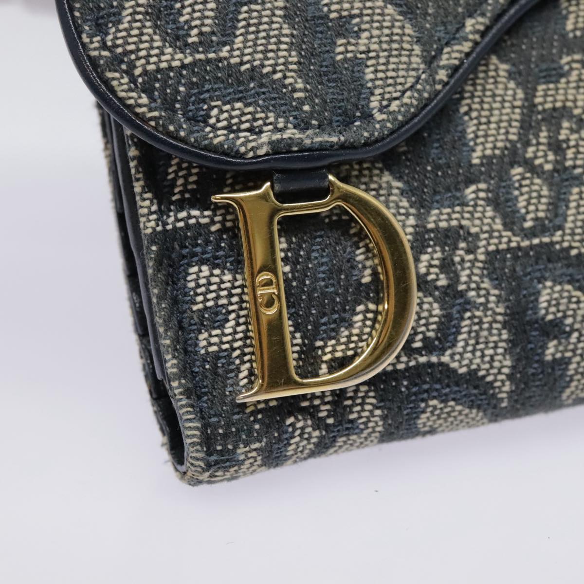 Dior Saddle Navy Canvas Wallet Accessories