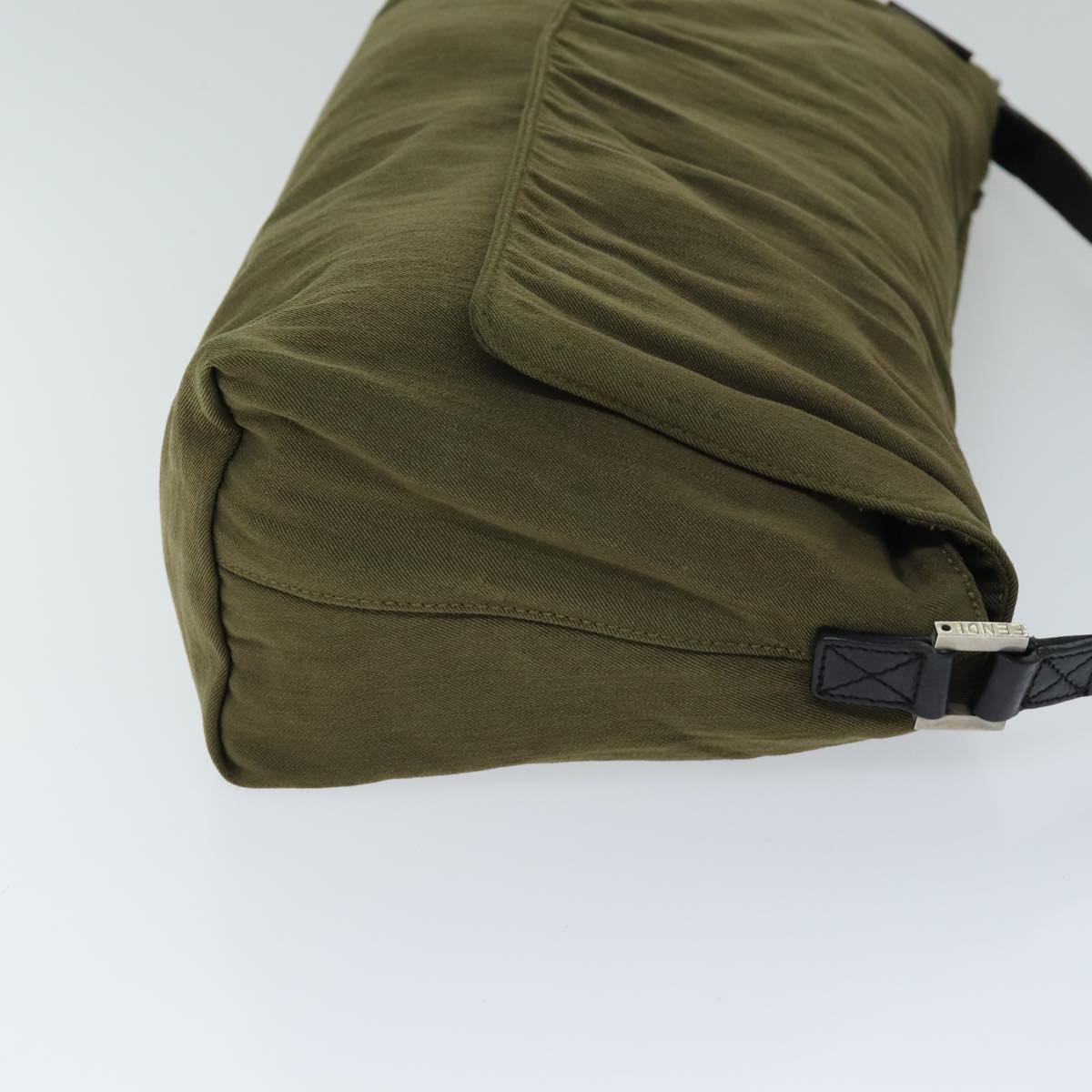 Fendi Khaki Canvas Shoulder Bag