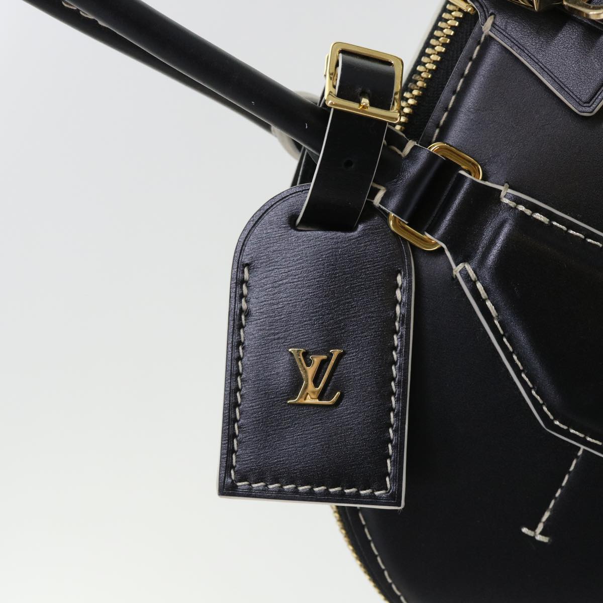 Louis Vuitton Alma Black Canvas Hand Bag