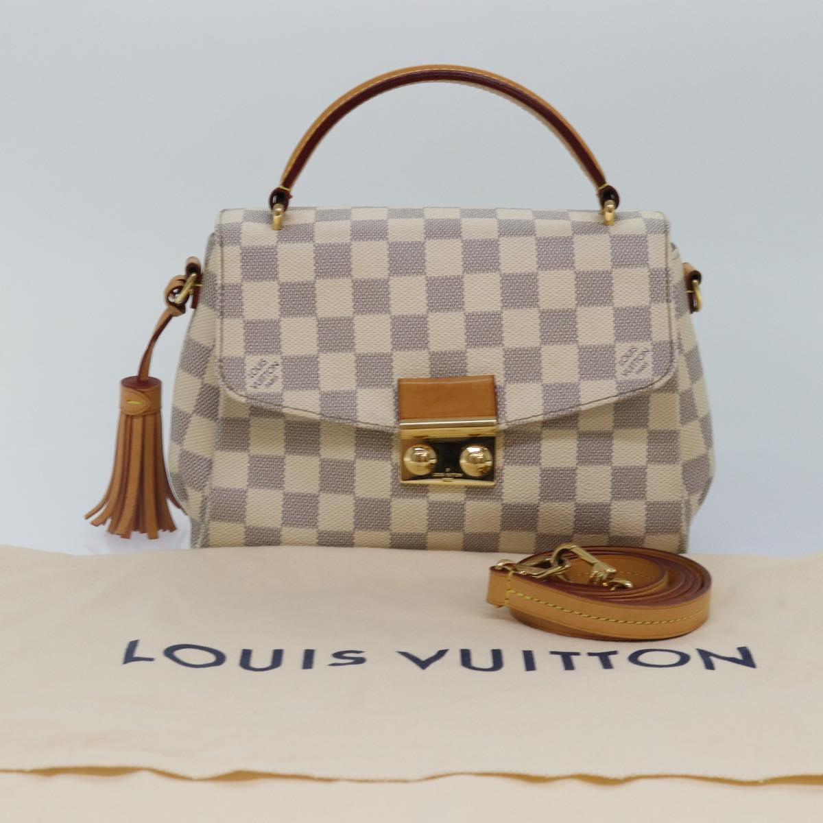 Louis Vuitton Croisette White Canvas Hand Bag