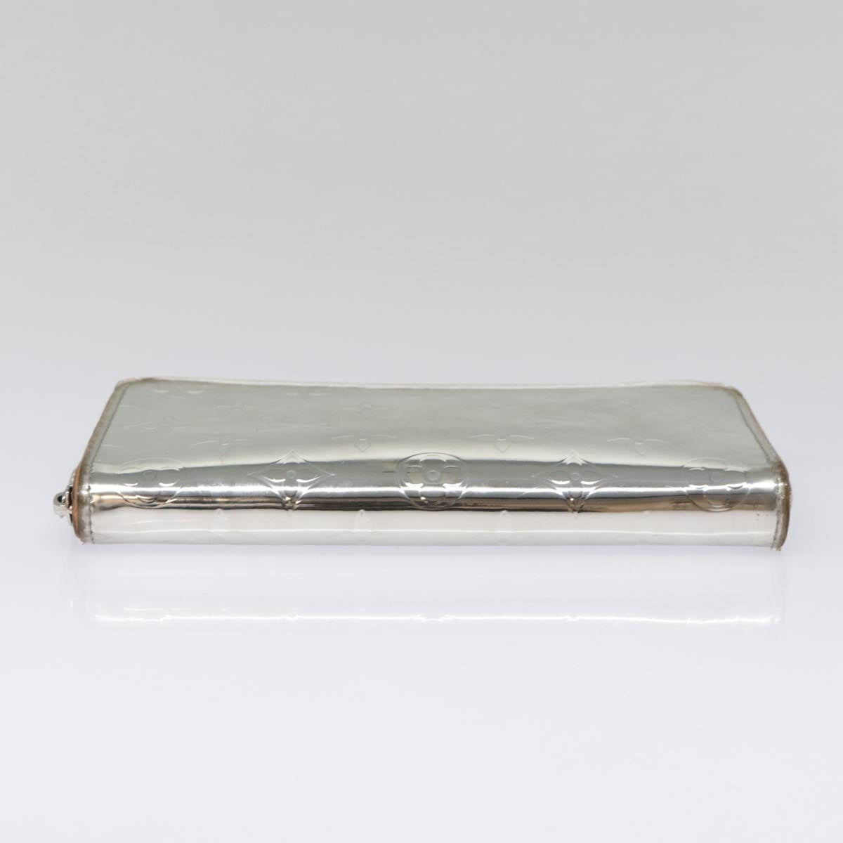 Louis Vuitton Zippy Wallet Vertical Silver Patent Leather Wallet Accessories