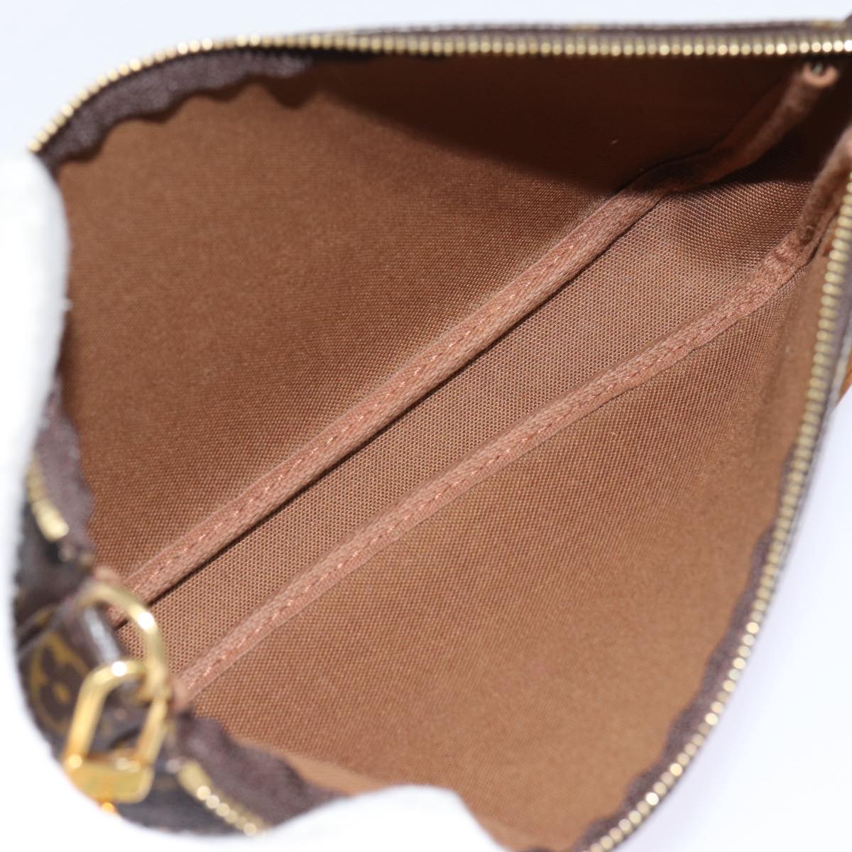 Louis Vuitton Pochette Accessoire Brown Canvas Clutch Bag