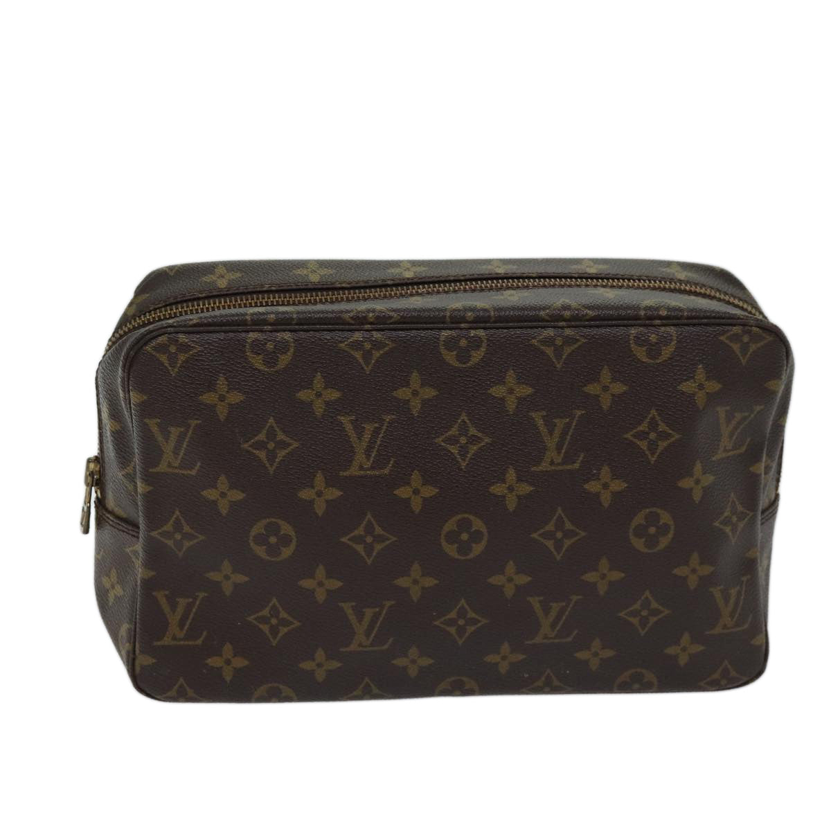 Louis Vuitton Trousse Toilette 28 Brown Canvas Clutch Bag