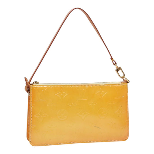 Louis Vuitton Lexington Yellow Patent Leather Clutch Bag