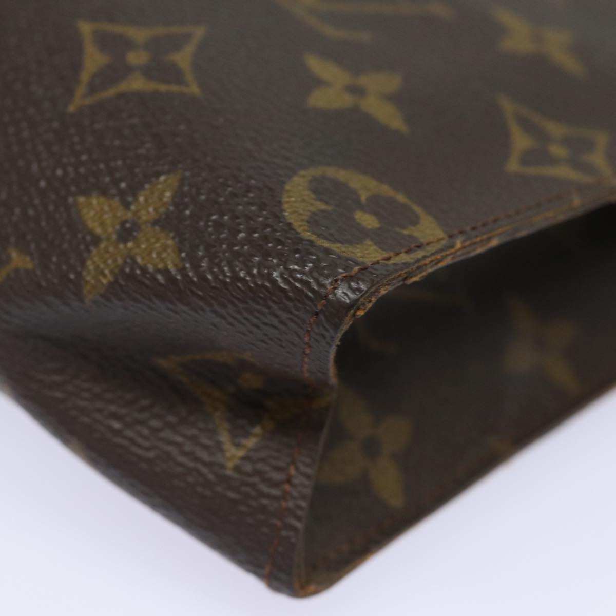 Louis Vuitton Poche Toilette Brown Canvas Clutch Bag