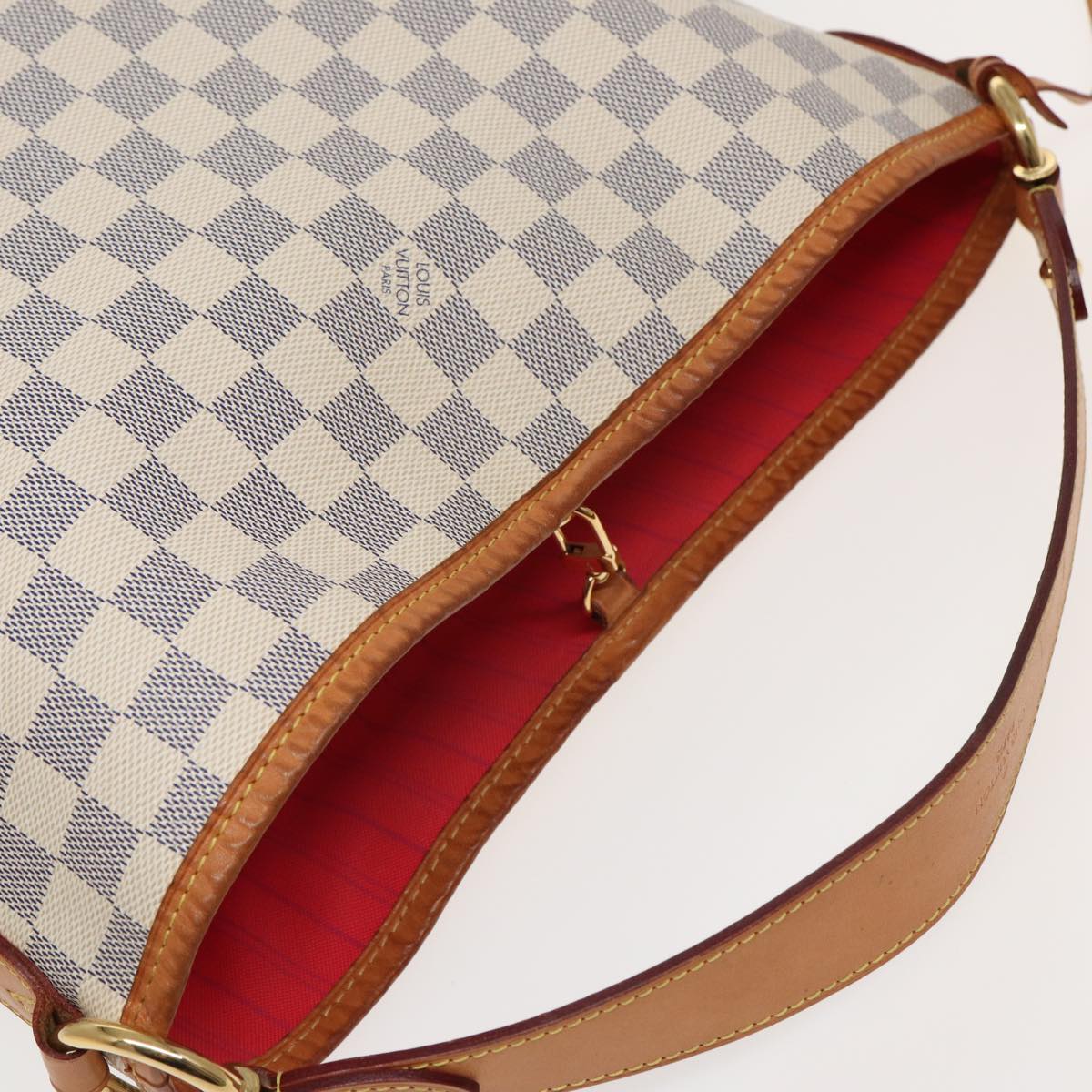 Louis Vuitton Delightful White Canvas Shoulder Bag