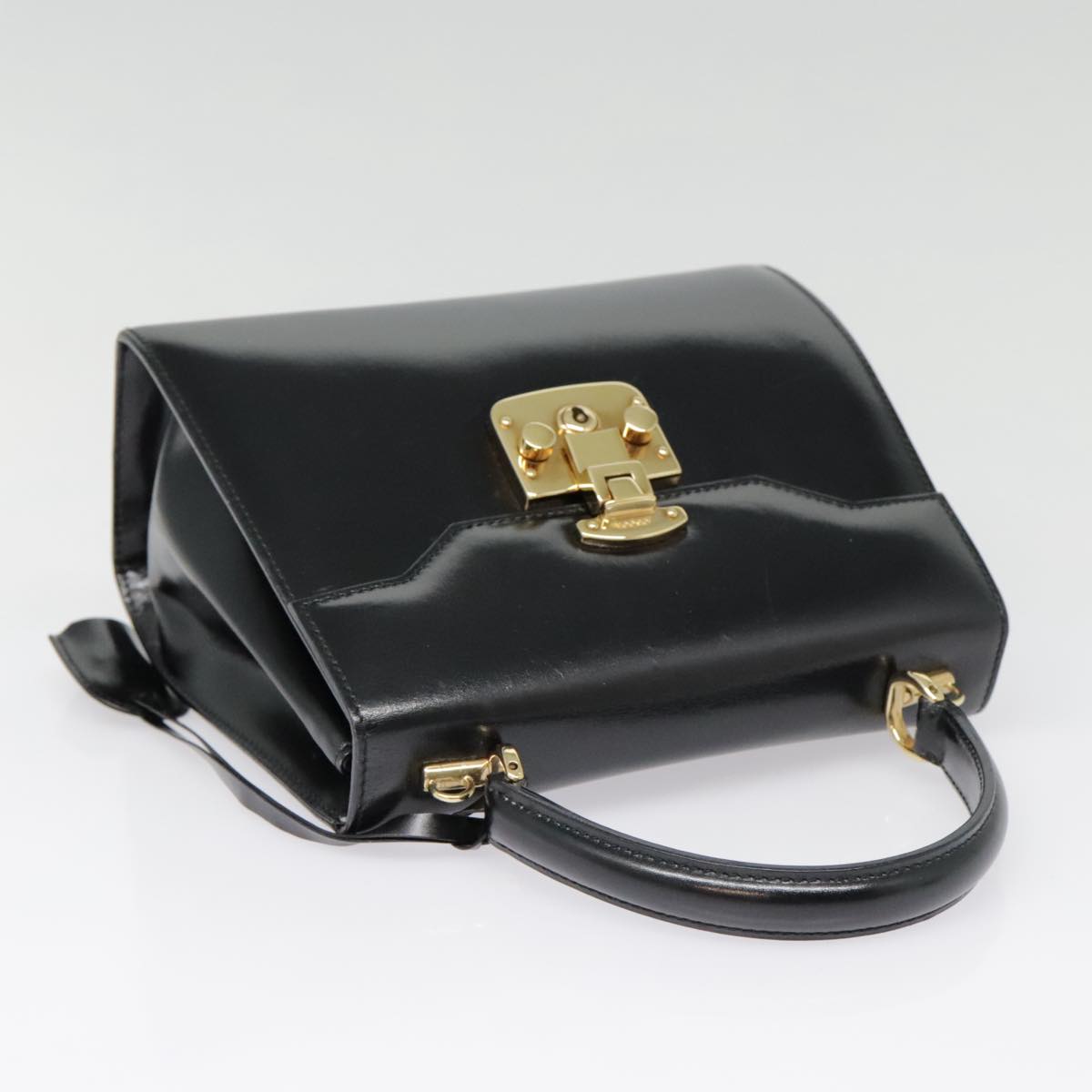 Gucci Lady Lock Black Leather Hand Bag