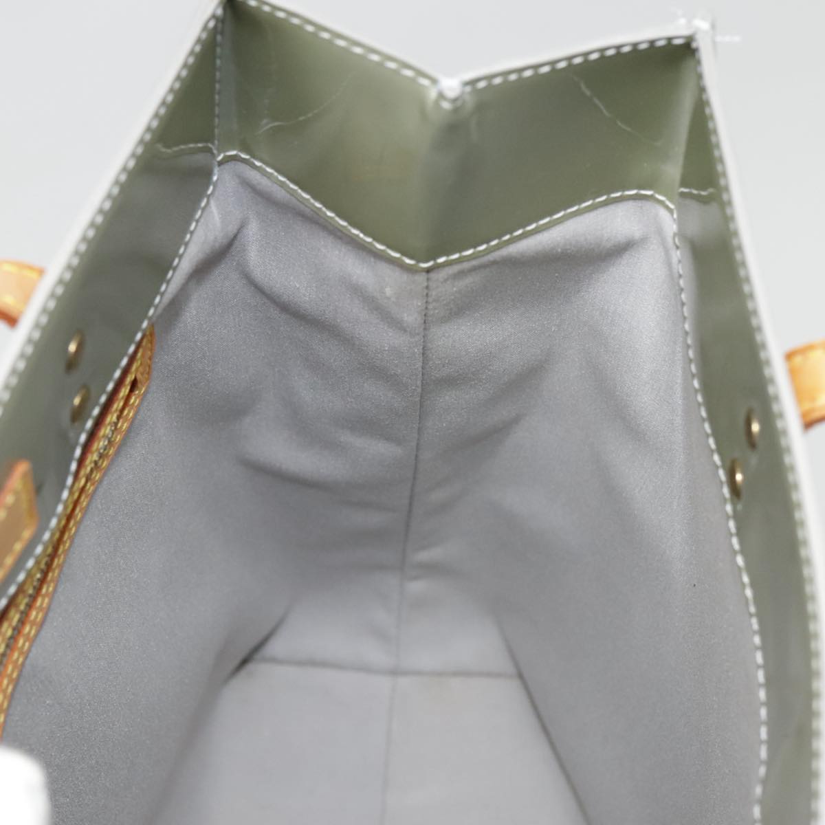 Louis Vuitton Reade Grey Patent Leather Tote Bag