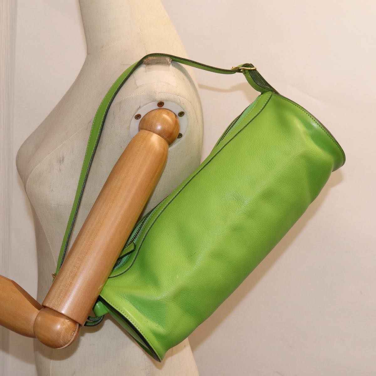 Hermès Green Leather Hand Bag