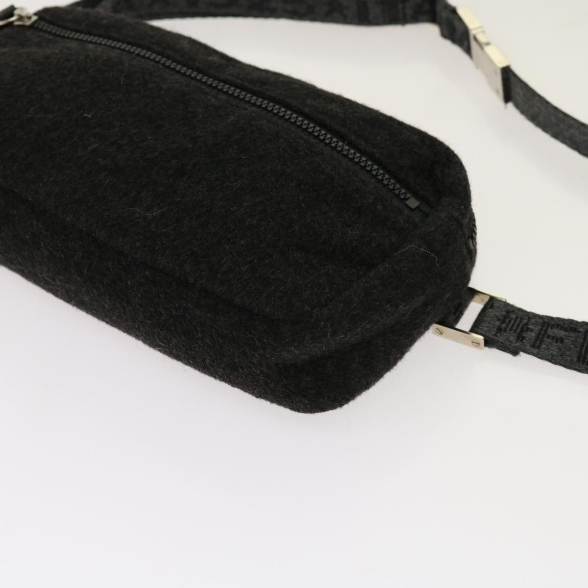 Fendi Grey Wool Shoulder Bag