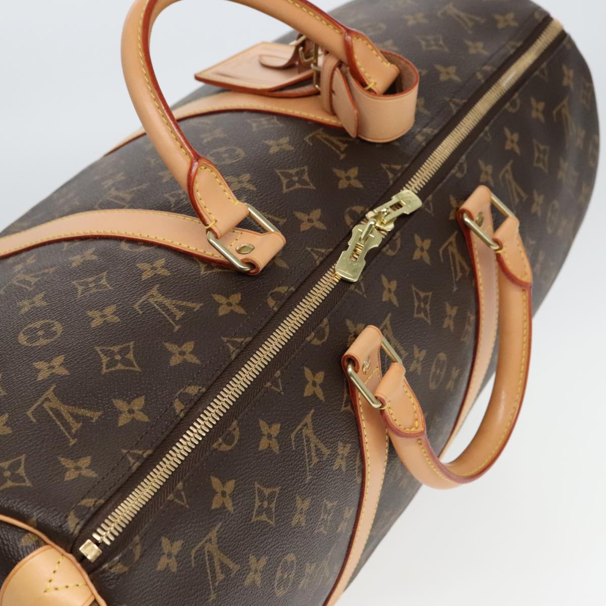 Louis Vuitton Keepall 50 Brown Canvas Travel Bag