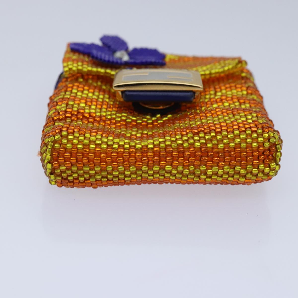 Fendi Orange Synthetic Clutch Bag