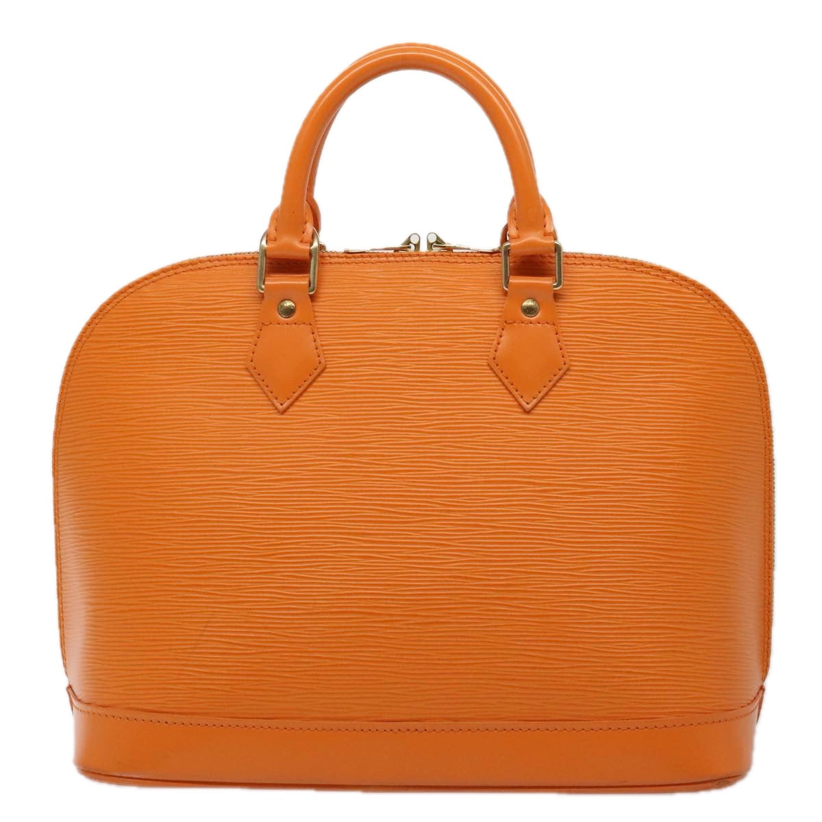 Louis Vuitton Alma Orange Leather Hand Bag