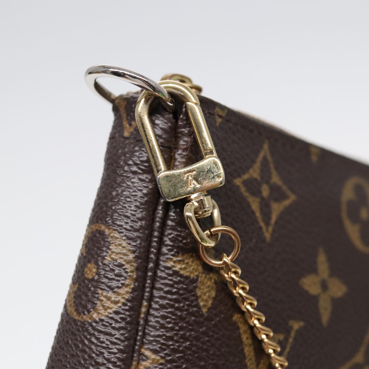 Louis Vuitton Pochette Accessoire Brown Canvas Clutch Bag