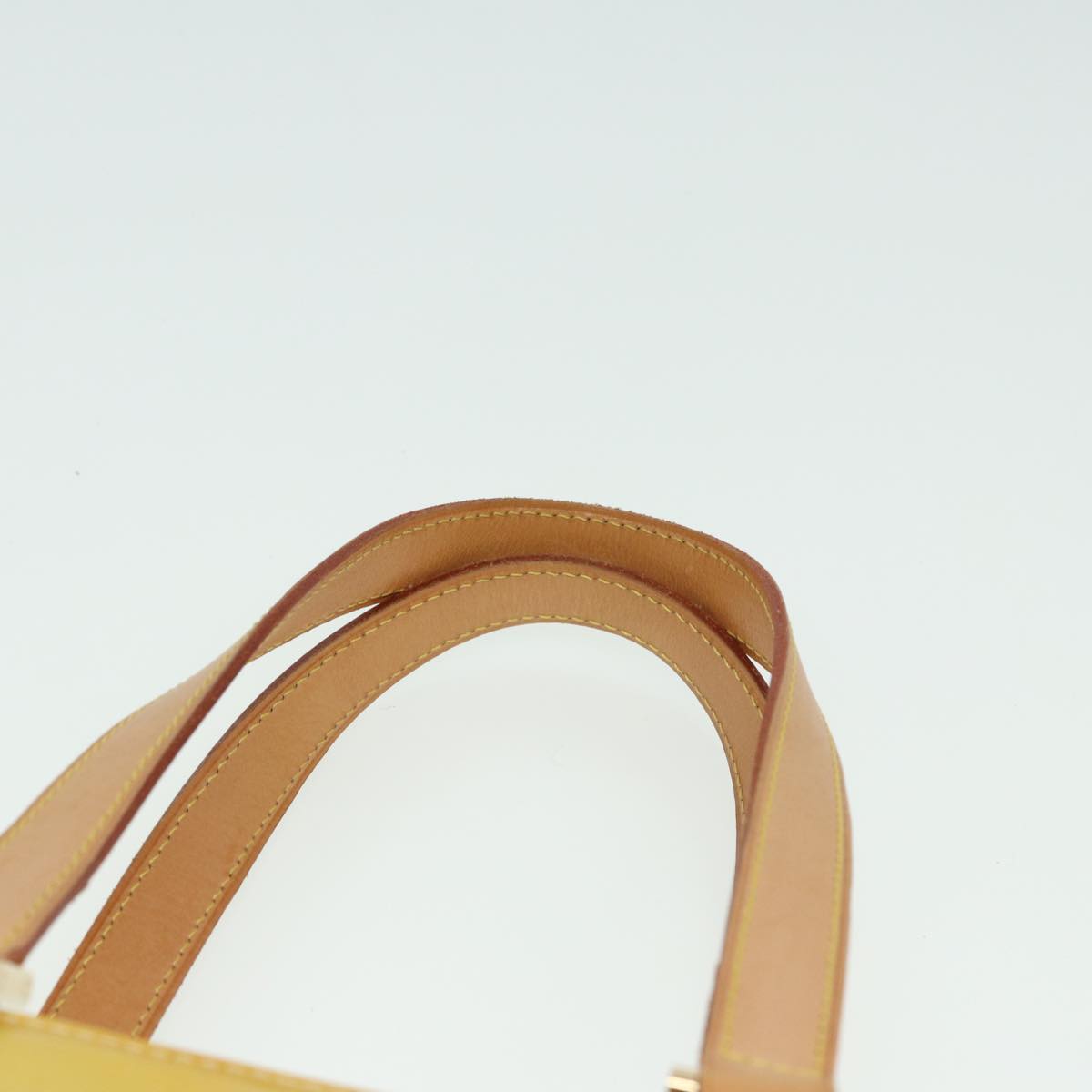 Louis Vuitton Columbus Yellow Patent Leather Tote Bag