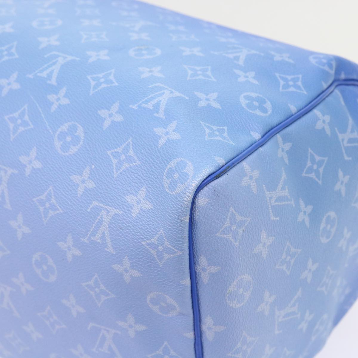 Louis Vuitton Keepall Bandouliere 50 Blue Canvas Travel Bag