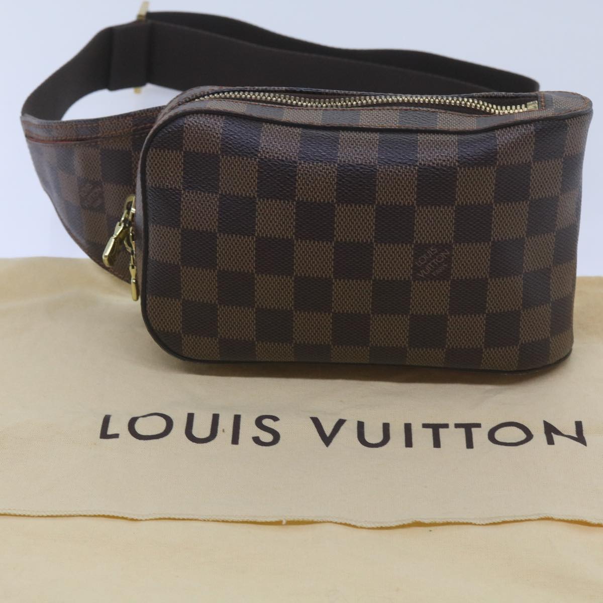 Louis Vuitton Geronimos Brown Canvas Shoulder Bag