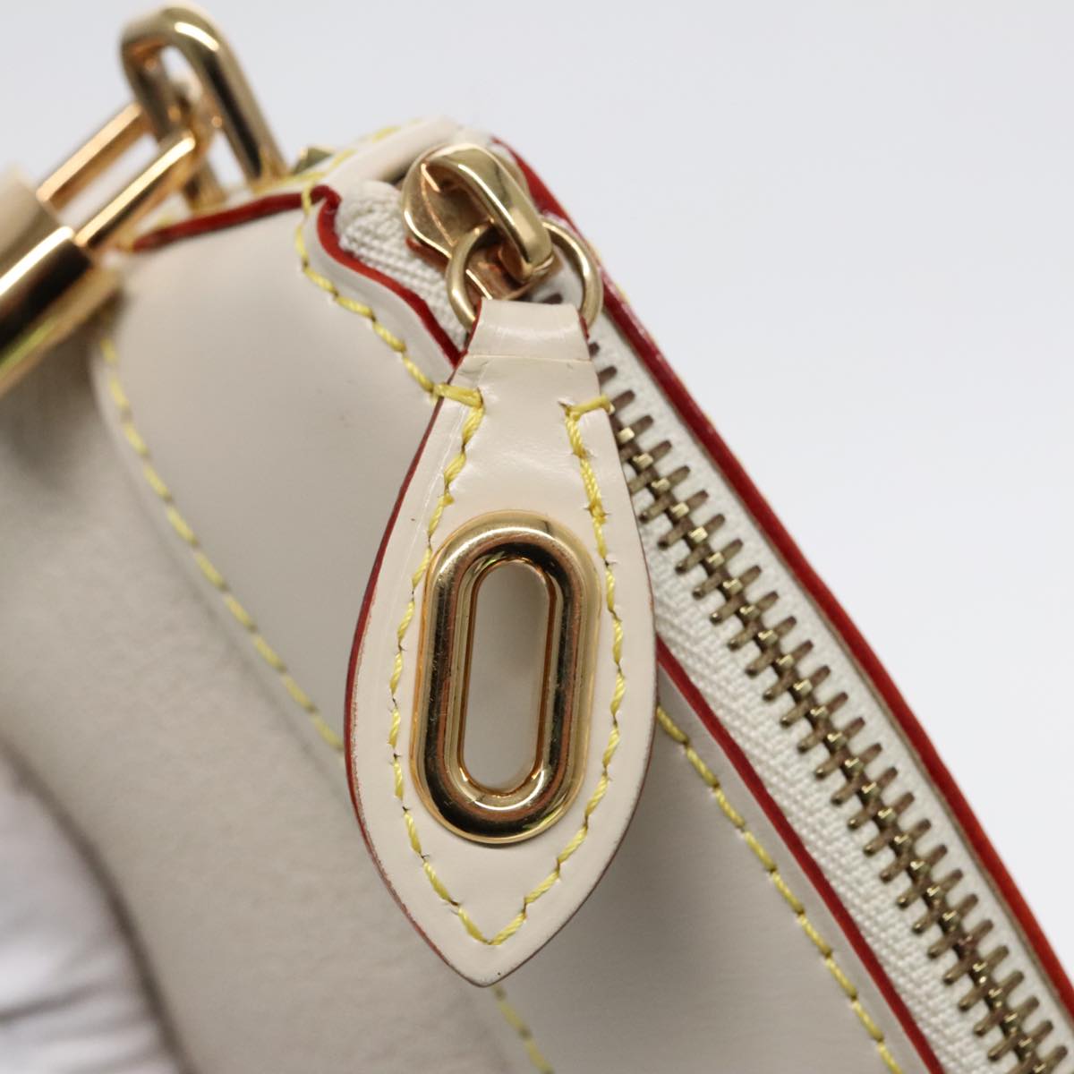 Louis Vuitton Lockit Beige Leather Clutch Bag