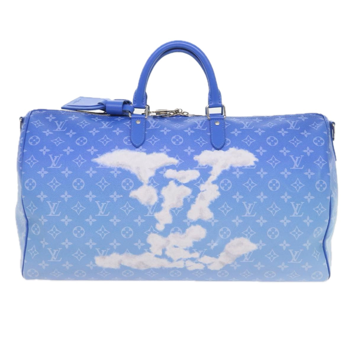 Louis Vuitton Keepall Bandouliere 50 Blue Canvas Travel Bag