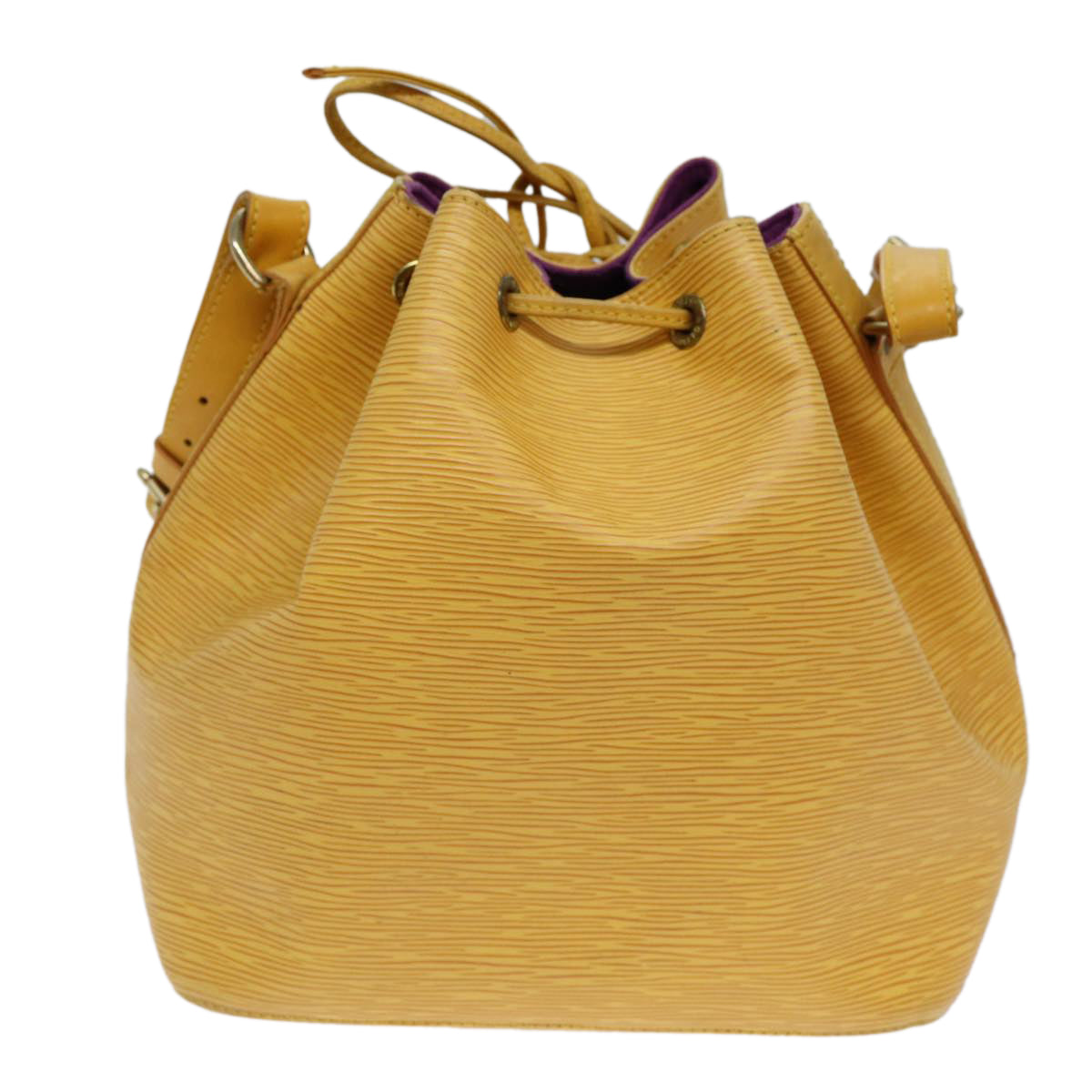 Louis Vuitton Petit Noé Yellow Leather Shoulder Bag