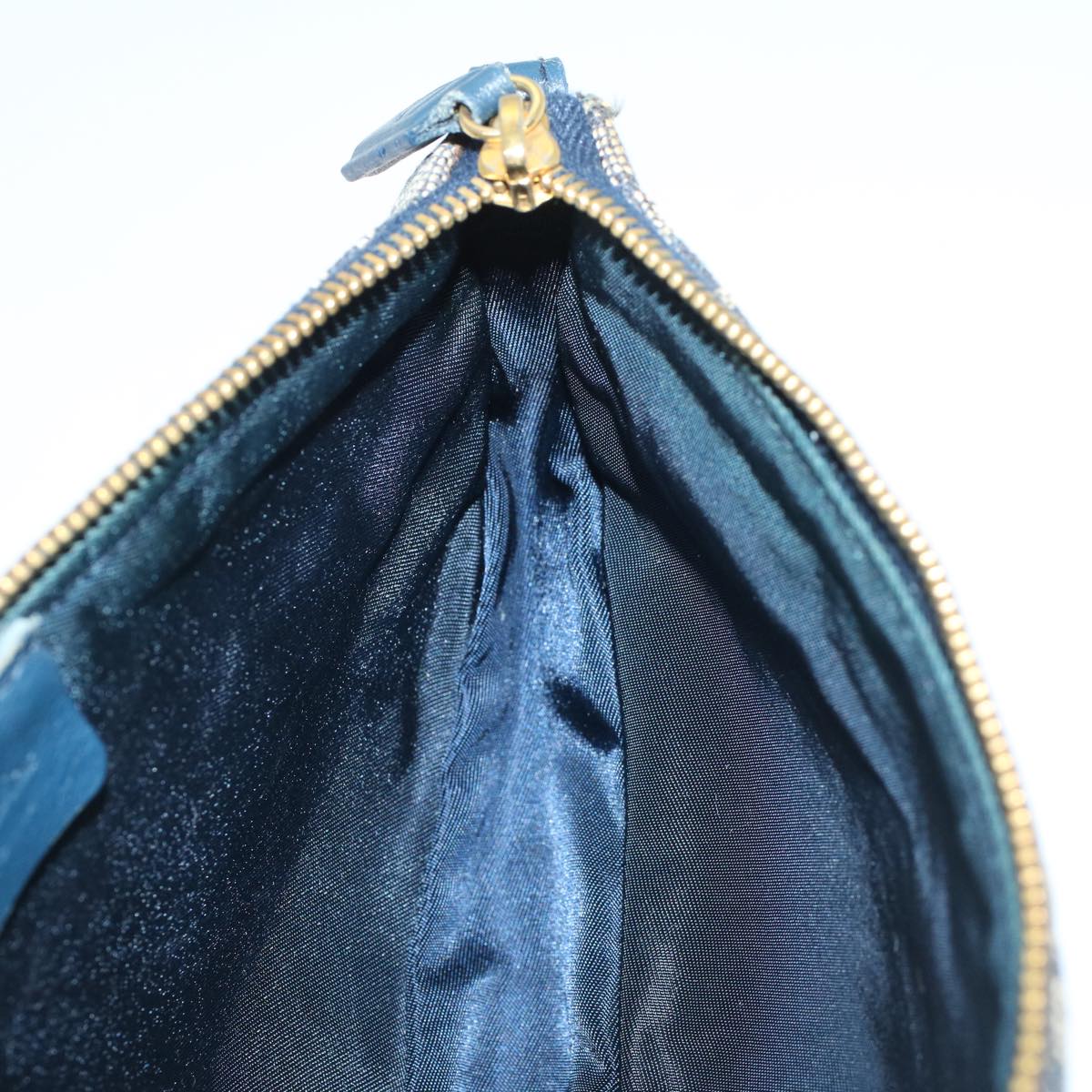 Dior Saddle Navy Canvas Clutch Bag