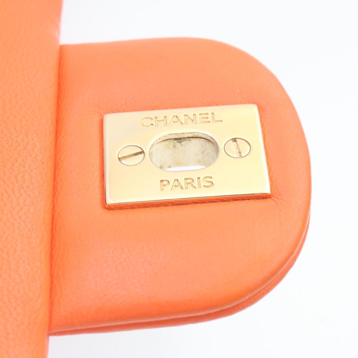 Chanel Timeless Orange Leather Shoulder Bag