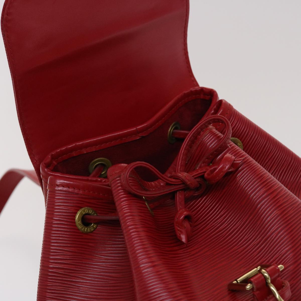 Louis Vuitton Montsouris Red Leather Backpack Bag