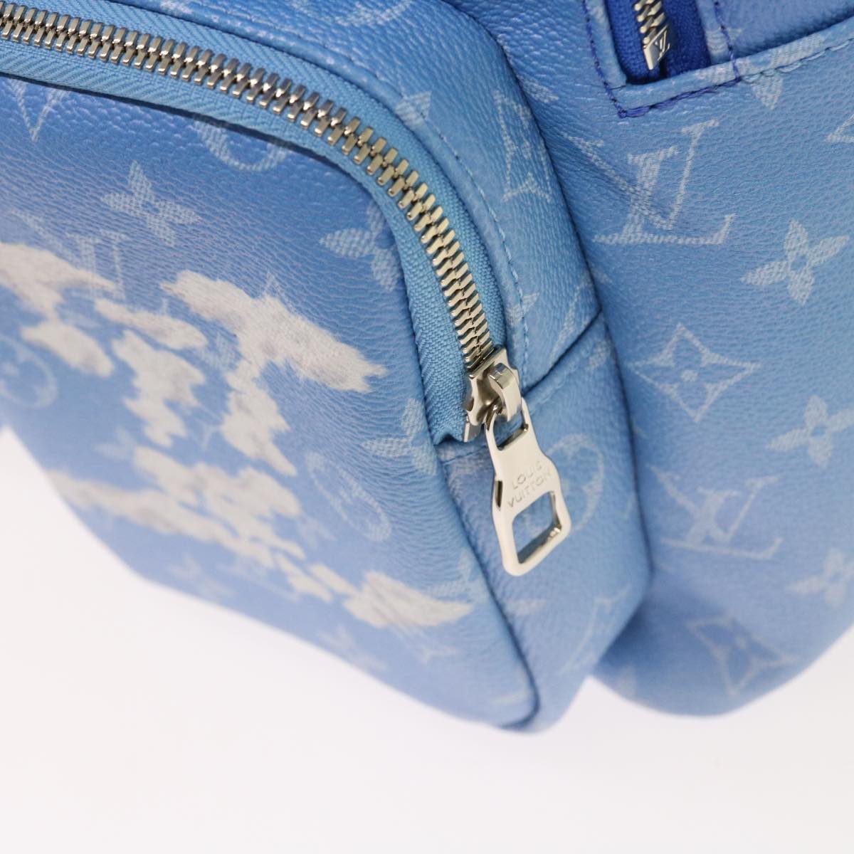 Louis Vuitton Blue Canvas Backpack Bag