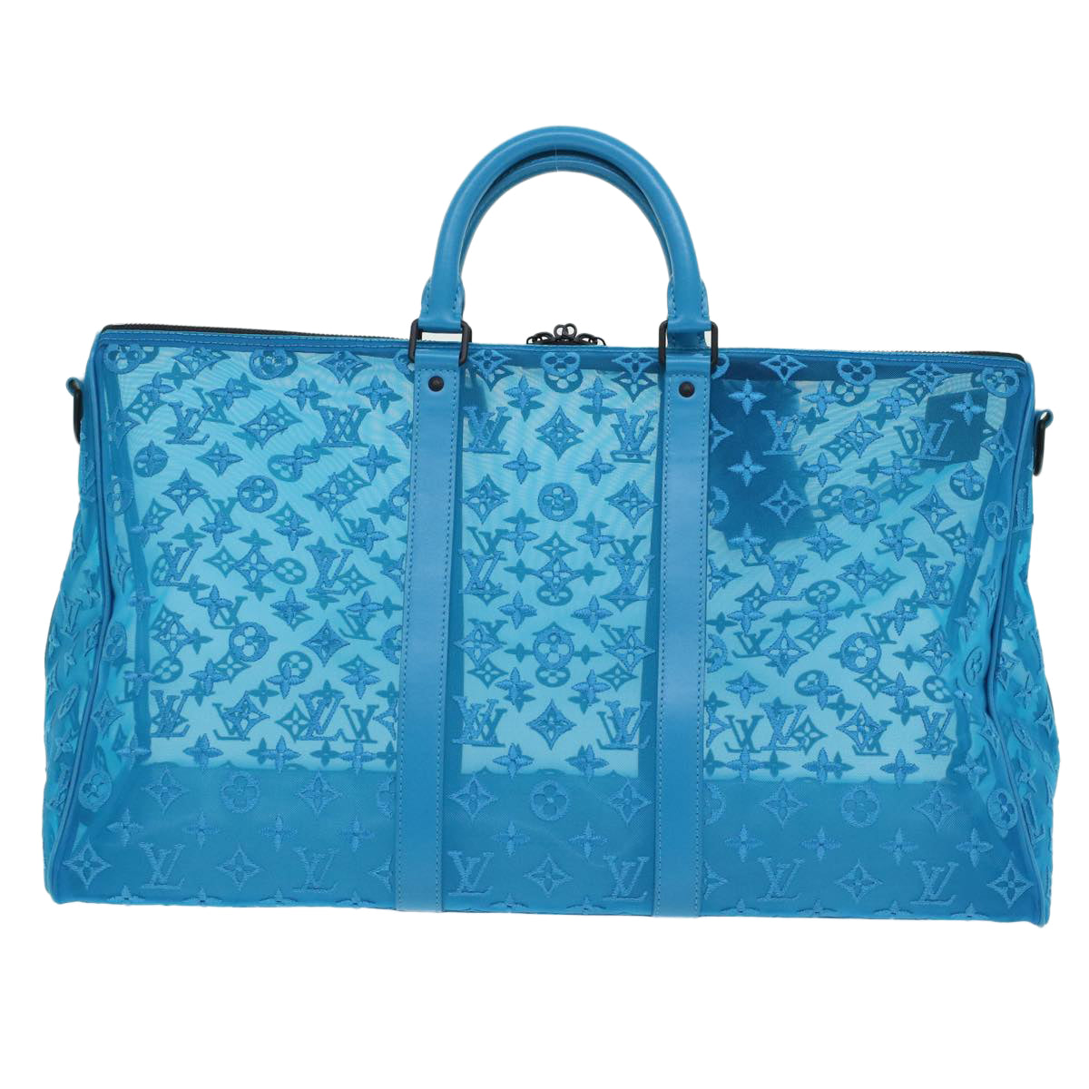 Louis Vuitton Keepall Bandouliere 50 Blue Synthetic Travel Bag