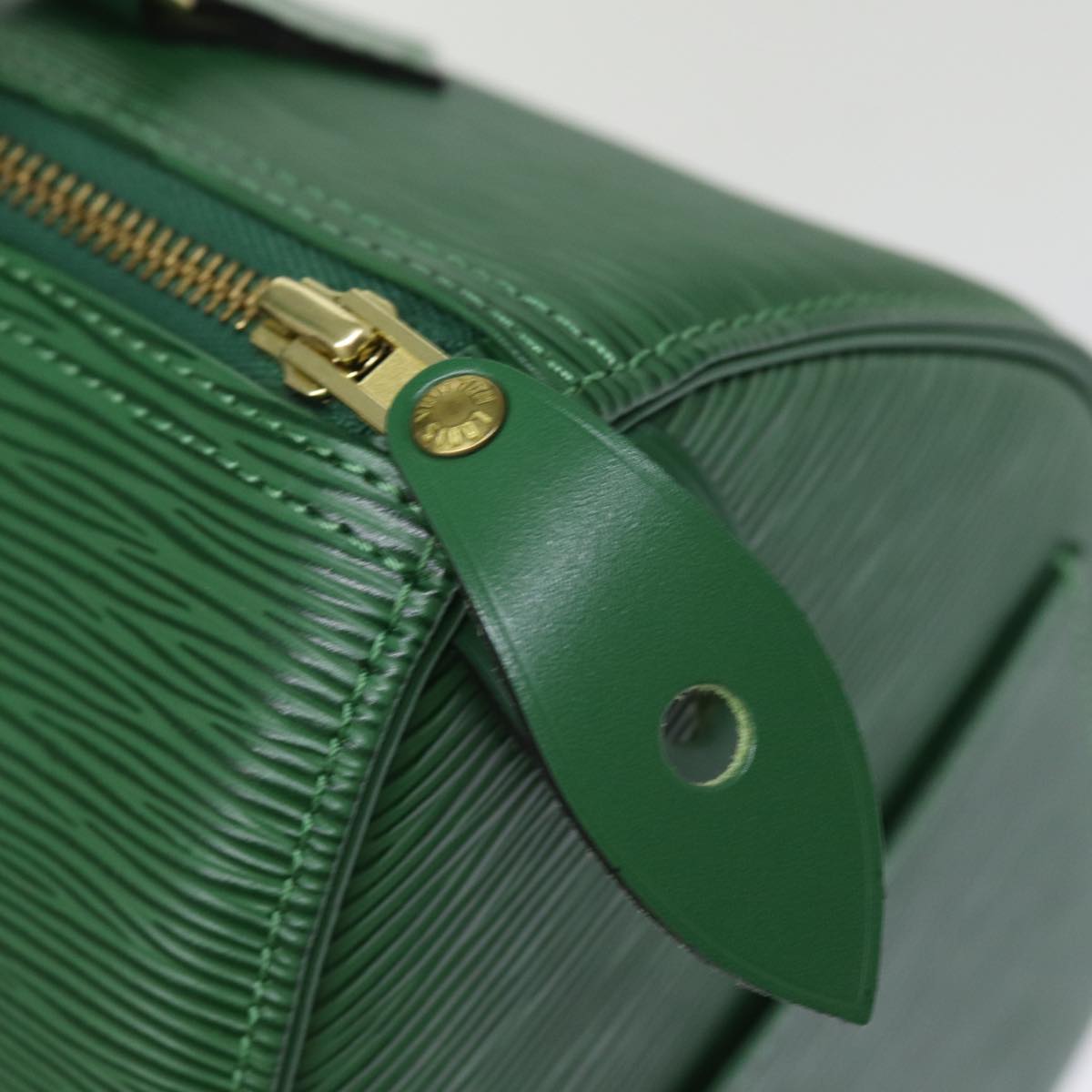 Louis Vuitton Speedy 25 Green Leather Hand Bag