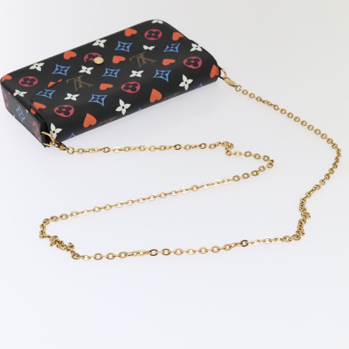 Louis Vuitton Felicie Black Canvas Clutch Bag