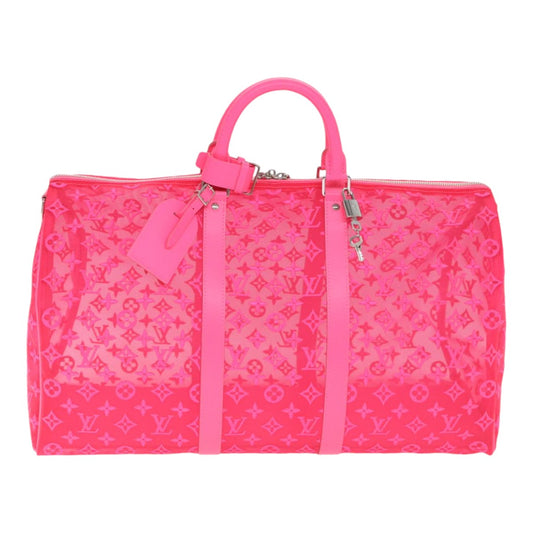 Louis Vuitton Keepall Bandouliere 50 Pink Canvas Travel Bag